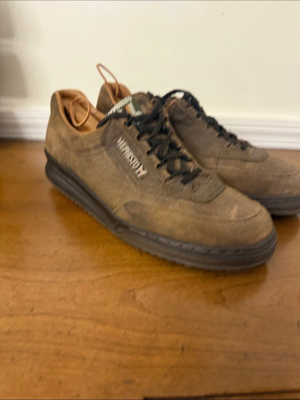 Mephisto Men's Brown Suede Lace-Up Match Oxfords